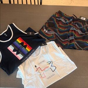 Under Armour united we win tank top ,T-shirt and swim shorts